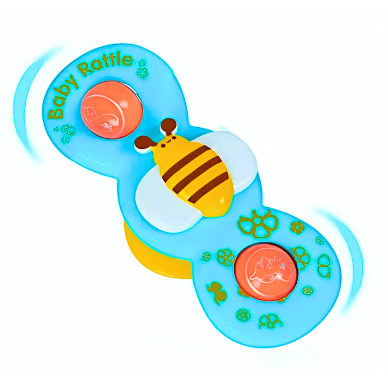 Kits Spinner Sensorial de Ventosa BABYGIRA | Distração para Banho, Voo e Cadeirão - Materiais Premium