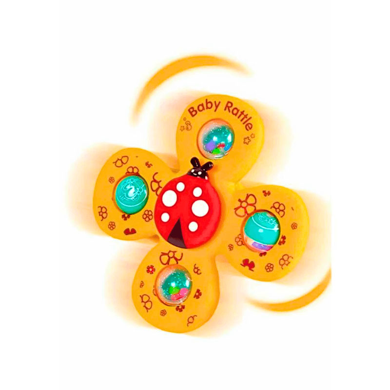 Kits Spinner Sensorial de Ventosa BABYGIRA | Distração para Banho, Voo e Cadeirão - Materiais Premium