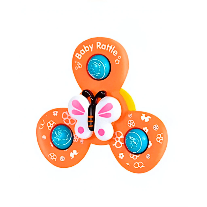 Kits Spinner Sensorial de Ventosa BABYGIRA | Distração para Banho, Voo e Cadeirão - Materiais Premium